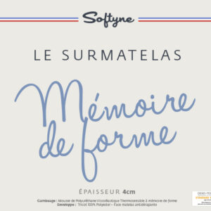 Surmatelas Softyne mémoire de forme