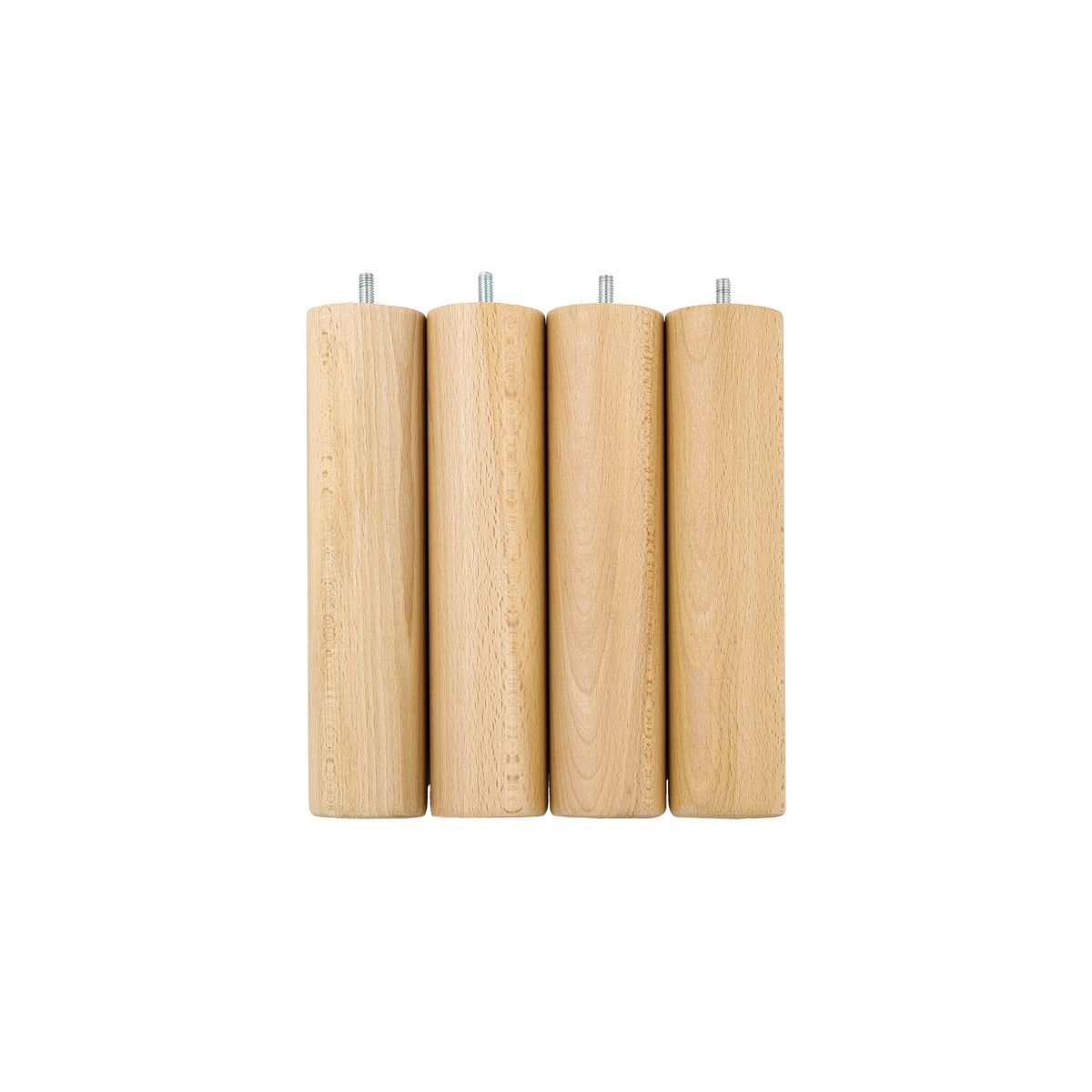 Jeu de 4 pieds ronds naturel